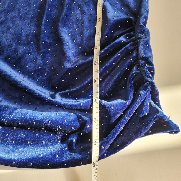 Vince Camuto Royal Blue Velvet Blouse/sweater/shirt - Picture 5 of 10